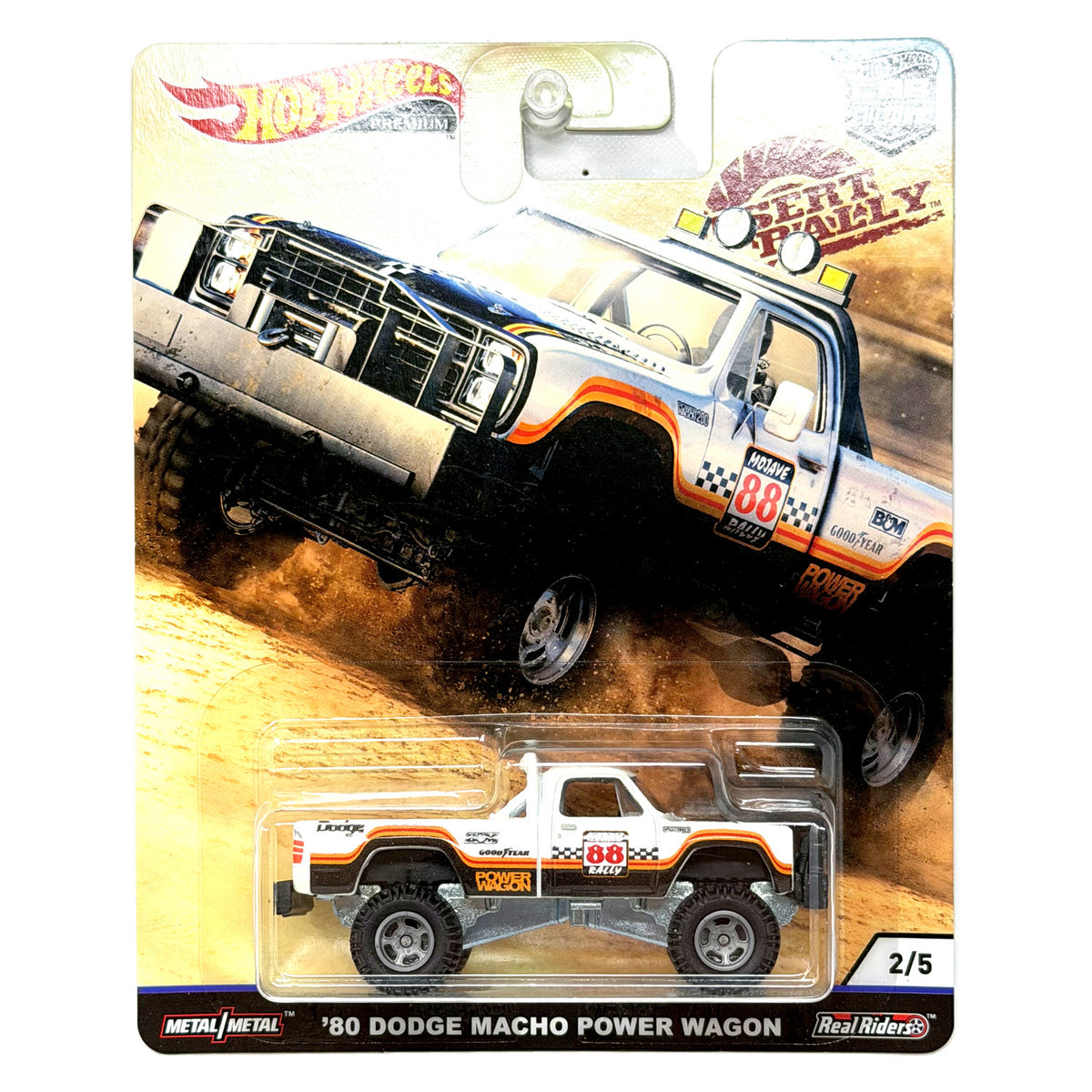 Hot Wheels Premium Desert Rally 1980 Dodge Macho Power Wagon 1:64 Diecast