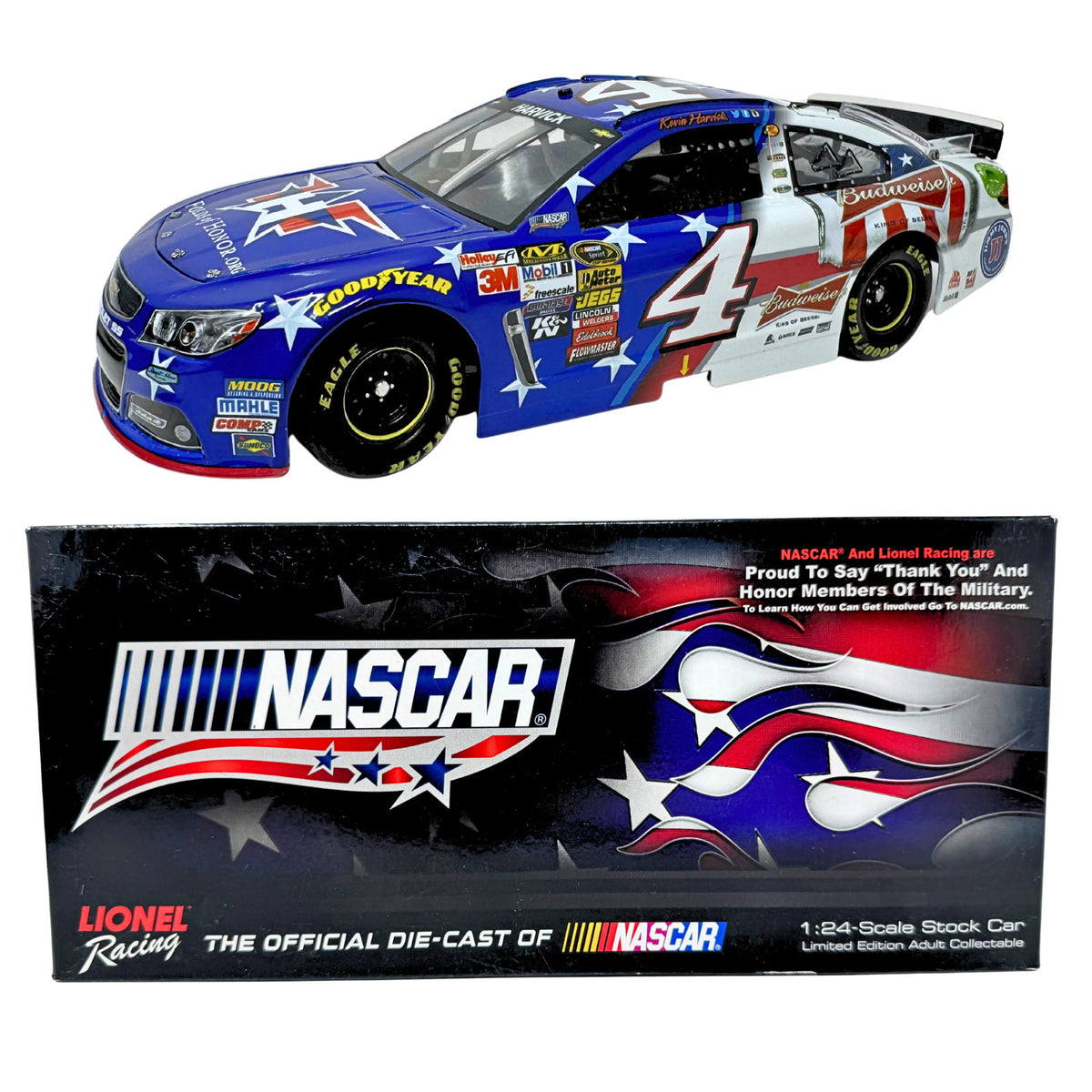 Lionel Racing Nascar #4 Kevin Harvick Bud Outback Folds of Honor Chevy SS 1:24 Diecast