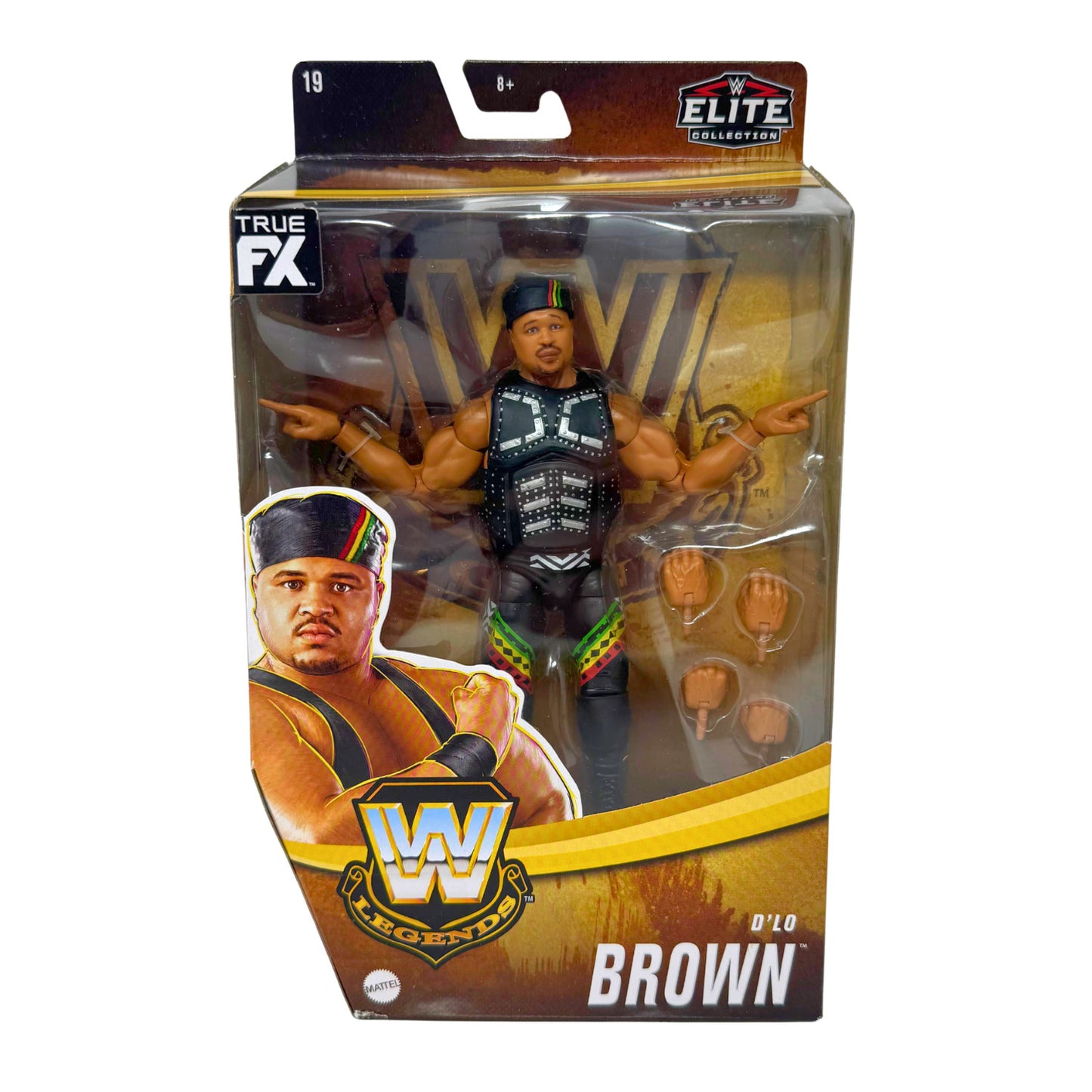 Mattel WWE Legends Series 19 D'Lo Brown Black Attire Action Figure