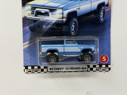 Hot Wheels Premium Boulevard #5 1983 Chevrolet Silverado 4x4 1:64 Diecast
