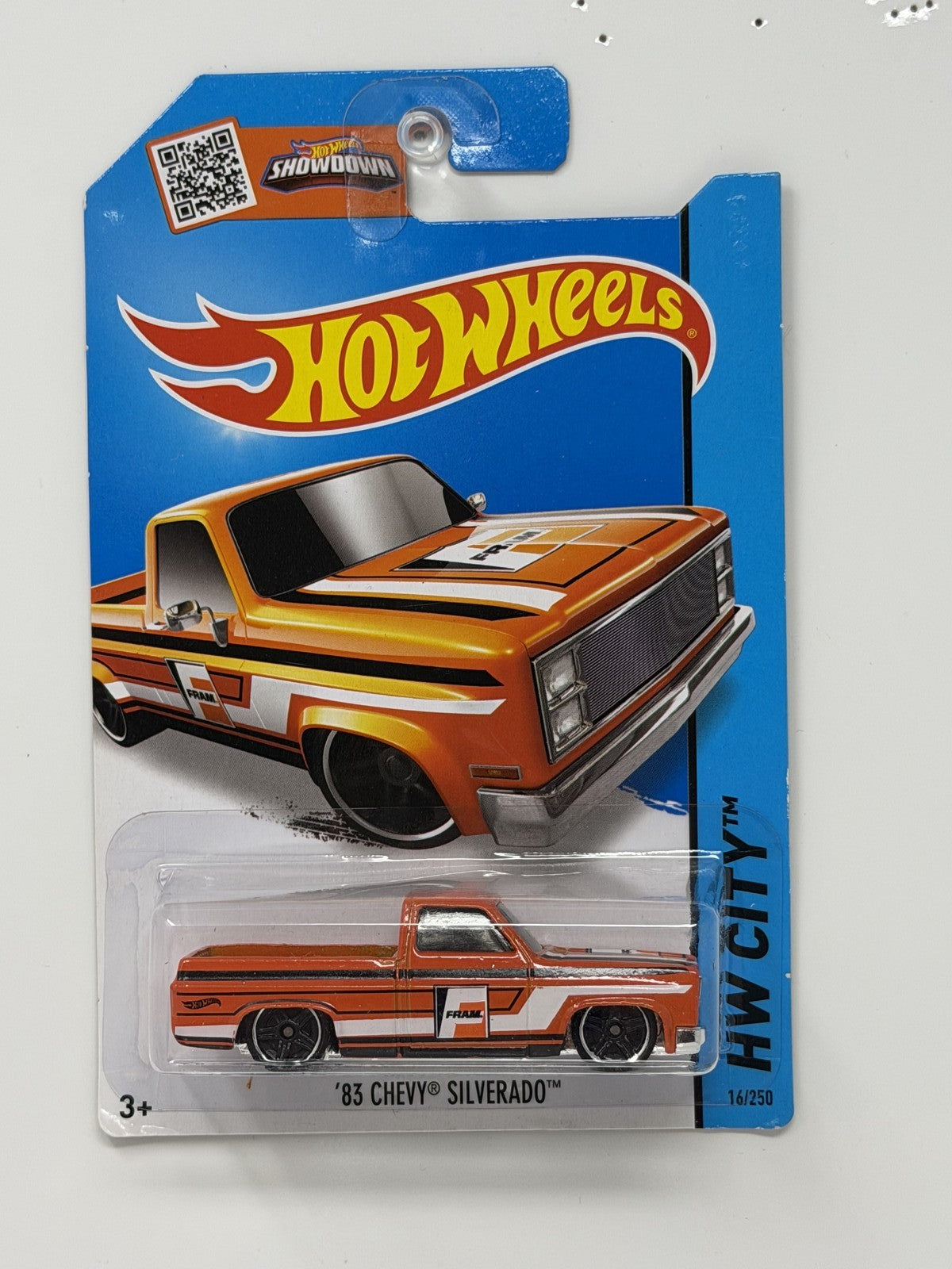 Hot Wheels HW City 1983 Chevy Silverado FRAM 1:64 Diecast Orange