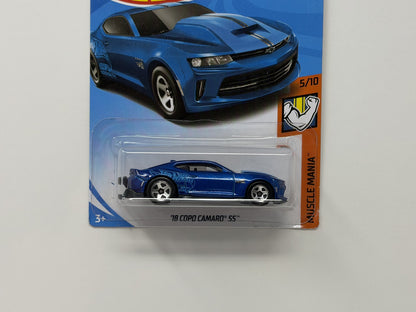 Hot Wheels Muscle Mania 2018 Chevrolet COPO Camaro SS 1:64 Diecast Blue