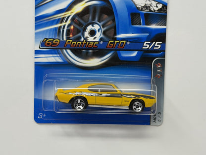 Hot Wheels Motown Metal 1969 Pontiac GTO 1:64 Diecast Yellow V1