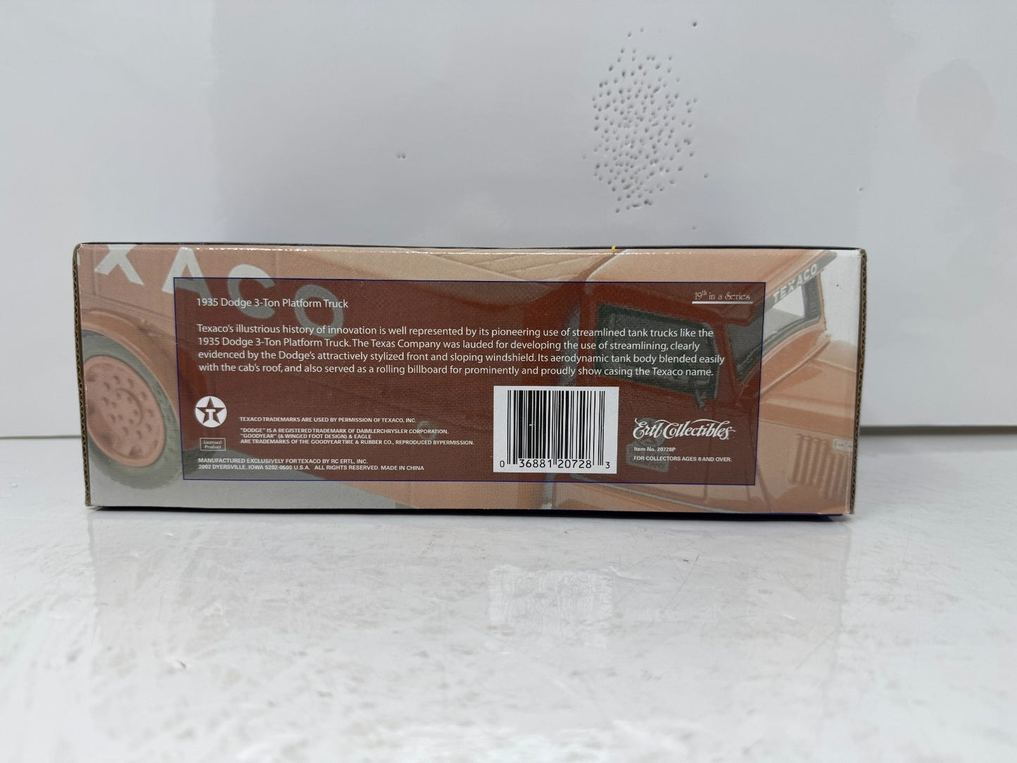 Ertl Texaco 1935 Dodge 3 Ton Platform Truck 1:38 Scale Diecast Bank
