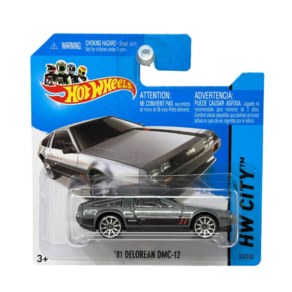 Hot Wheels City 1981 DeLorean DMC-12 1:64 Diecast Short Card