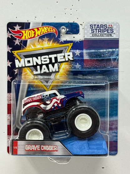 Hot Wheels Monster Jam Stars and Stripes Grave Digger 1:64 Diecast