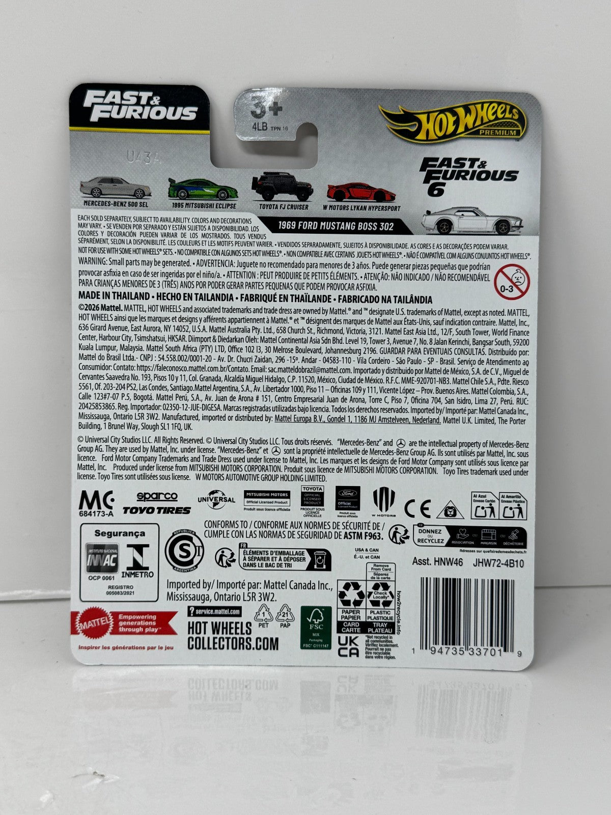 Hot Wheels Premium Fast & Furious 1969 Ford Mustang Boss 302 1:64 Diecast