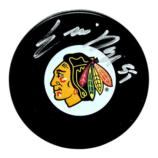 Eric Daze Chicago Blackhawks Signed NHL Autograph Puck Silver Auto