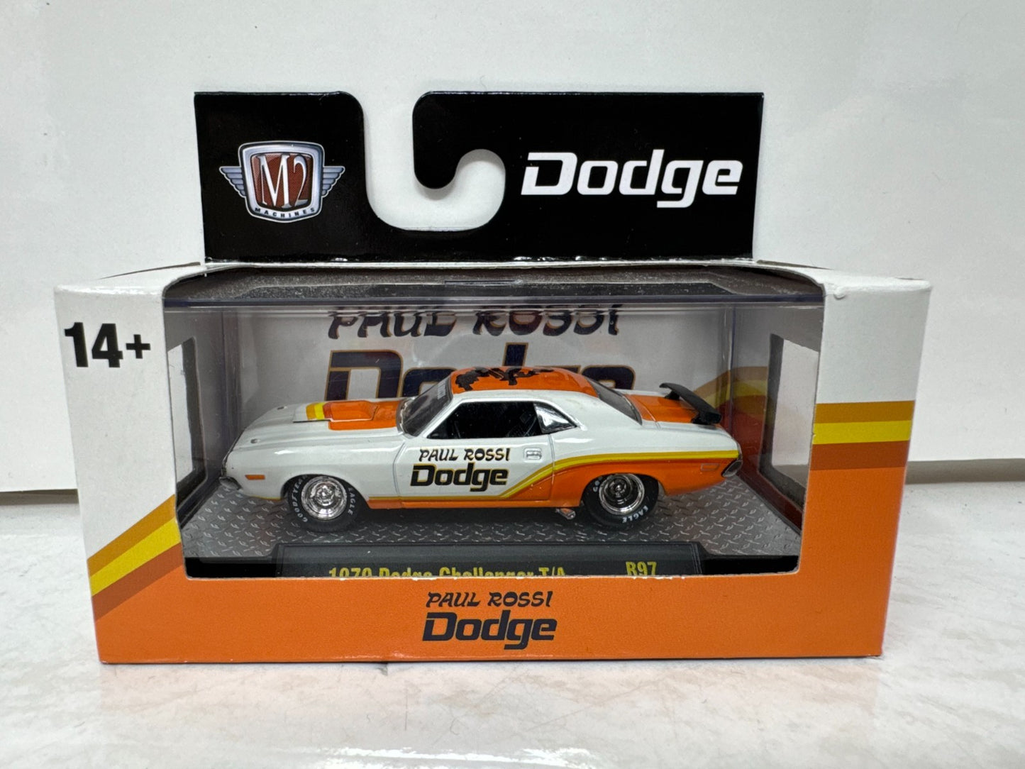 M2 Machines 1970 Dodge Challenger T/A Paul Rossi Drag Car 1:64 Diecast Auto'd