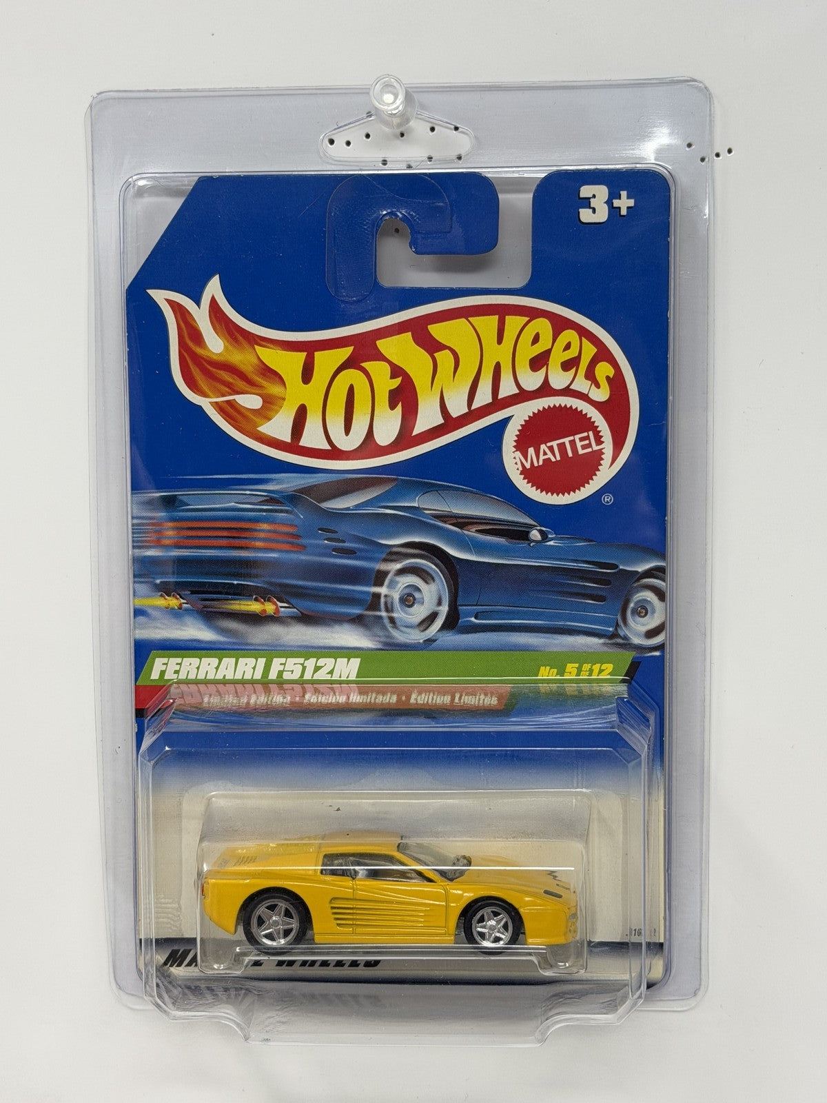 Hot Wheels Treasure Hunt Ferrari F512M 1:64 Diecast Real Riders Yellow