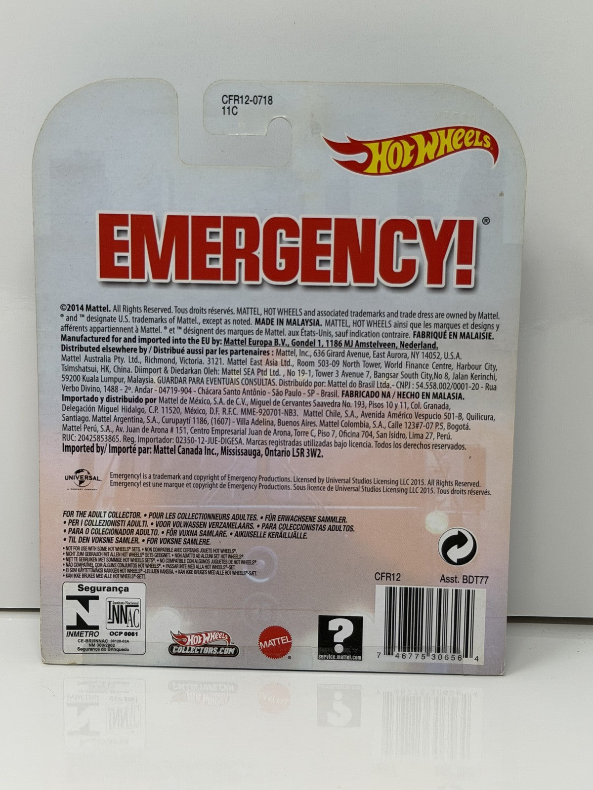 Hot Wheels Retro Entertainment Emergency Rapid Responder 1:64 Diecast Red