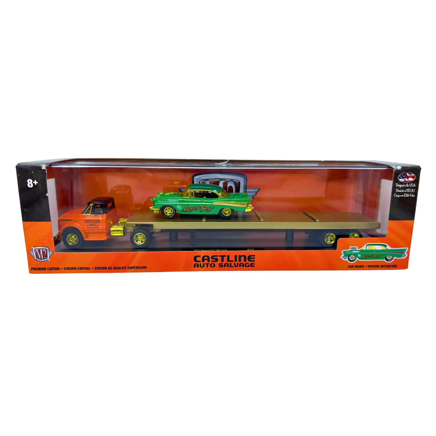M2 Auto Haulers Chevy C60 Truck & 1957 Bel Air Auto Salvage CHASE 1:64 Diecast