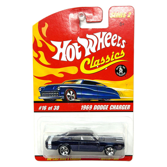 Hot Wheels Classics Series 2 1969 Dodge Charger 1:64 Diecast Dark Blue