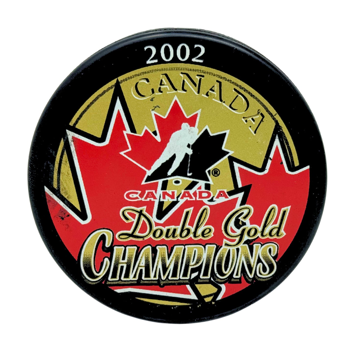 2002 Canada Double Gold Champions Commemorative Olympic Hockey Puck
