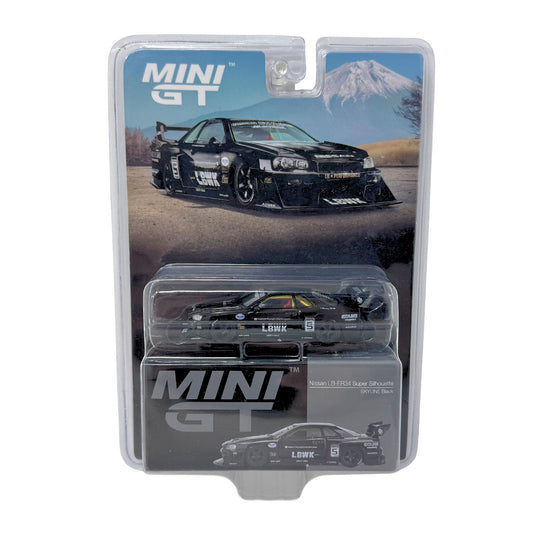 Mini GT LBWK Nissan LB-ER34 Super Silhouette Skyline Black 1:64 Diecast