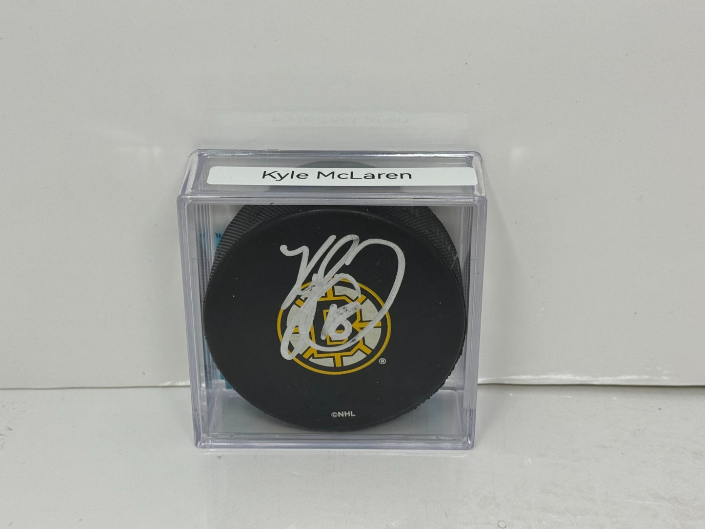 Kyle McLaren Boston Bruins Signed NHL Autograph Puck Silver Auto w/COA