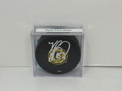 Kyle McLaren Boston Bruins Signed NHL Autograph Puck Silver Auto w/COA