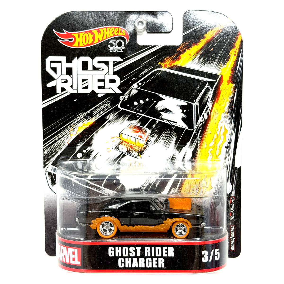 Hot Wheels Retro Entertainment Marvel Ghost Rider Charger 1:64 Diecast