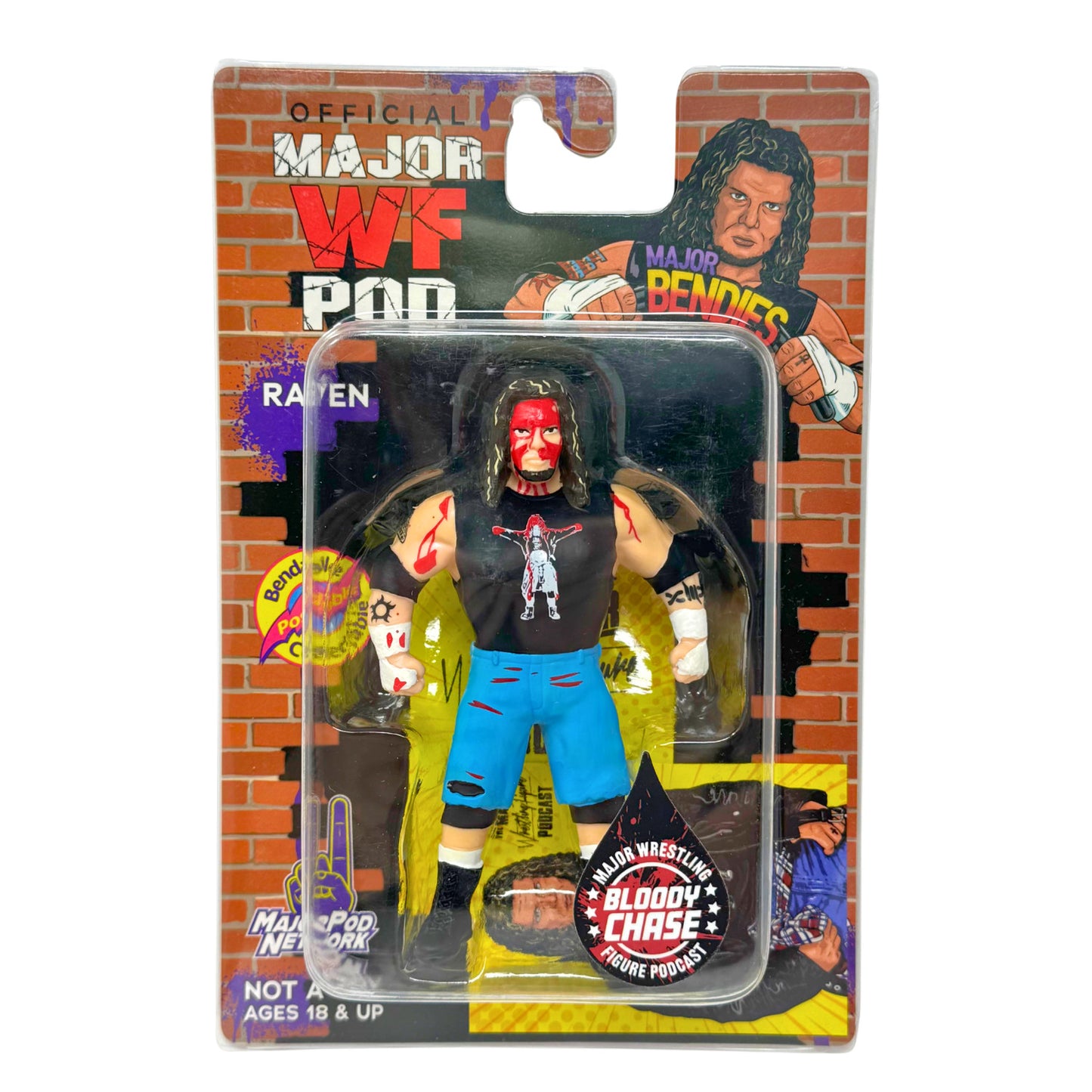 Major Bendies Raven Bloody Chase Wrestling Figure