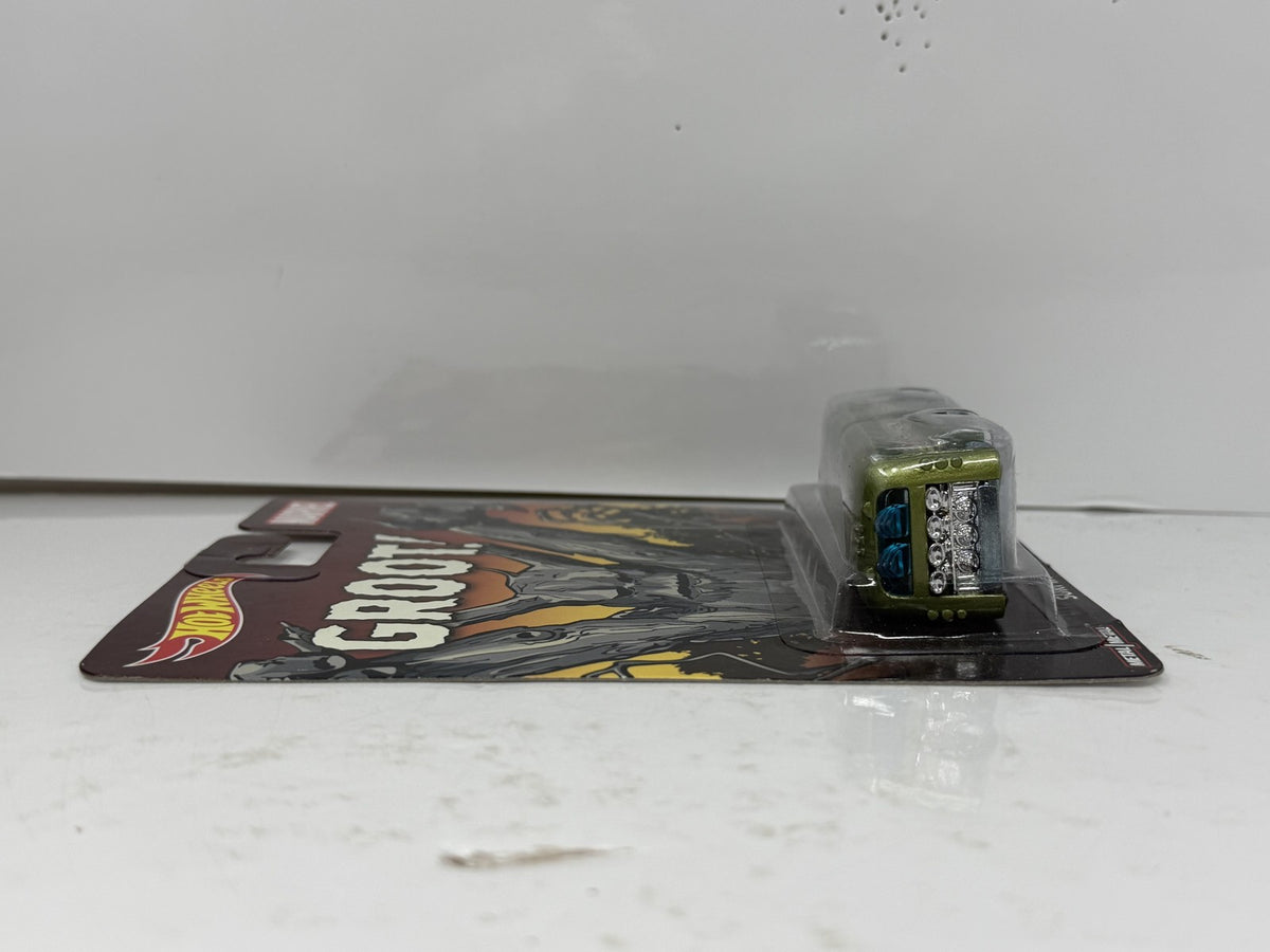 Hot Wheels Marvel Groot Surfin' School Bus 1:64 Diecast Real Riders