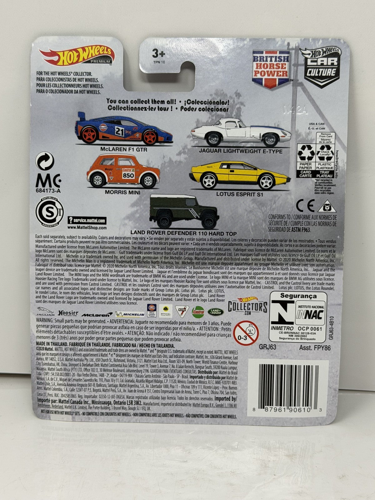 Hot Wheels Premium British Horse Power Land Rover Defender 110 1:64 Diecast