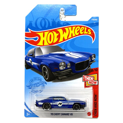 Hot Wheels Then and Now 1970 Chevrolet Camaro RS 1:64 Diecast Blue