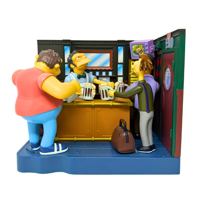 Simpsons World of Springfield Moe’s Tavern Regulars Set Playmates Diorama