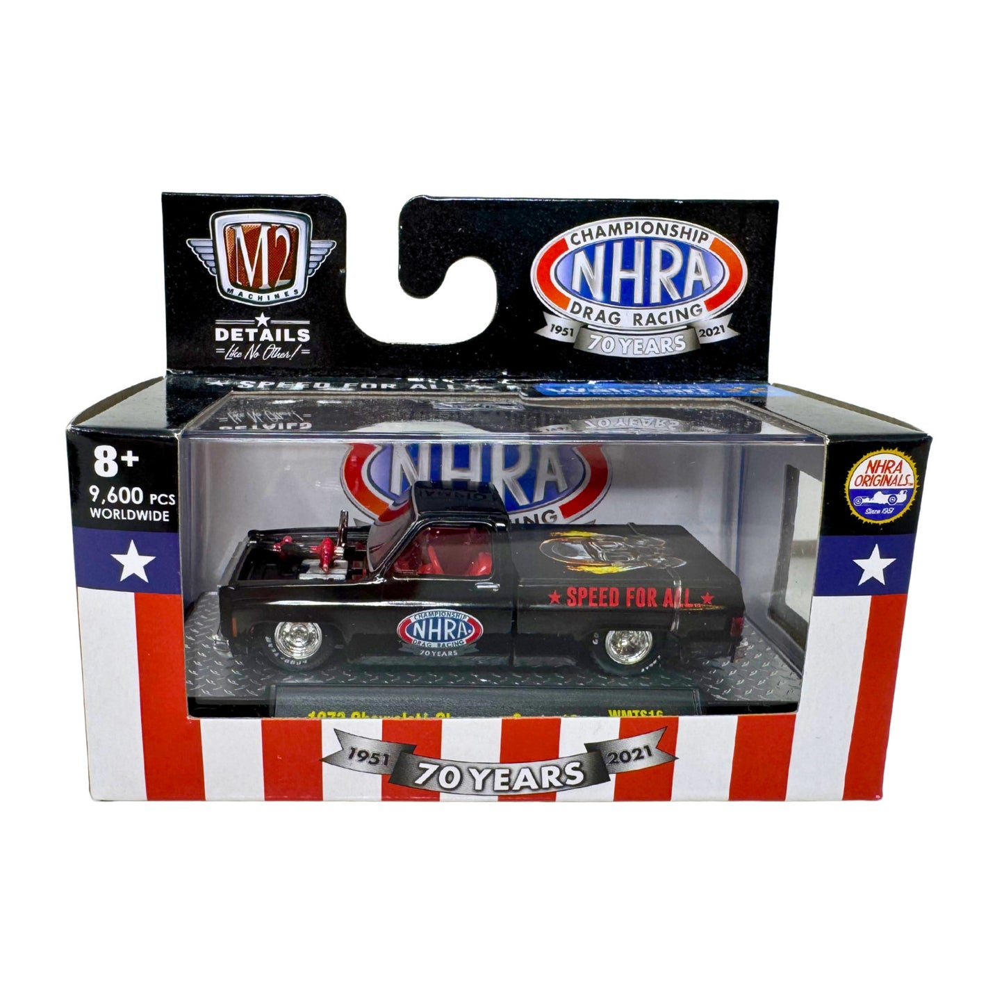 M2 Machines 1973 Chevrolet Cheyenne Super 10 NHRA 70 Years 1:64 Diecast