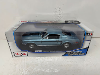 Maisto 1968 Ford Mustang GT Cobra Jet 1:18 Diecast Special Edition
