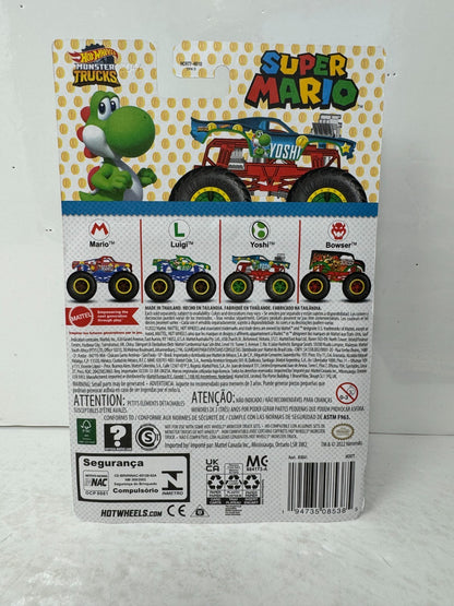 2022 Super Mario Hot Wheels Monster Trucks Mario LUIGI Bowser Yoshi COMPLETE SET