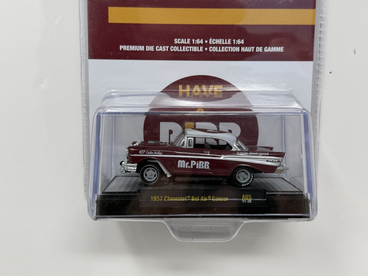 M2 Machines Mr. Pibb 1957 Chevrolet Bel Air Gasser 1:64 Diecast