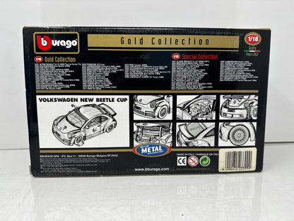 Bburago Volkswagen New Beetle Cup 2000 Gold Collection 1:18 Diecast