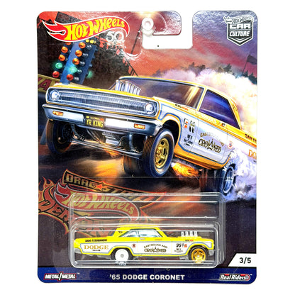 Hot Wheels Drag Strip Demons 1965 Dodge Coronet 1:64 Diecast Real Riders