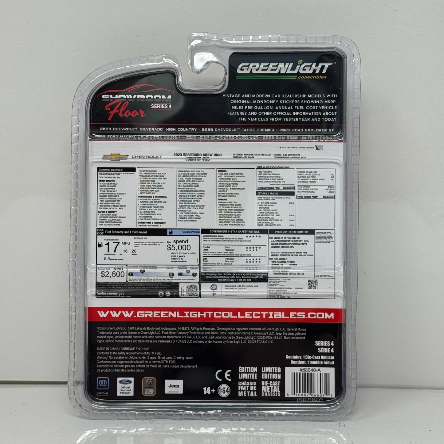 Greenlight Showroom Floor Chevrolet Silverado High Country CHASE 1:64 Diecast