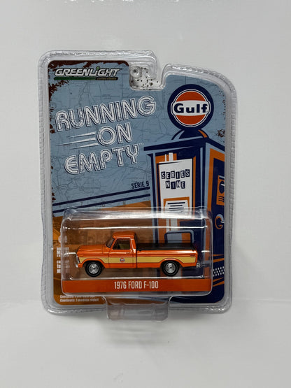 Greenlight Running On Empty 1976 Ford F-100 Gulf 1:64 Diecast