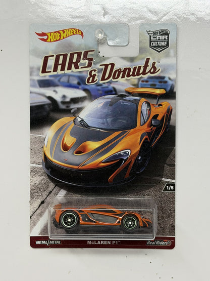 Hot Wheels Cars & Donuts McLaren P1 1:64 Diecast Real Riders