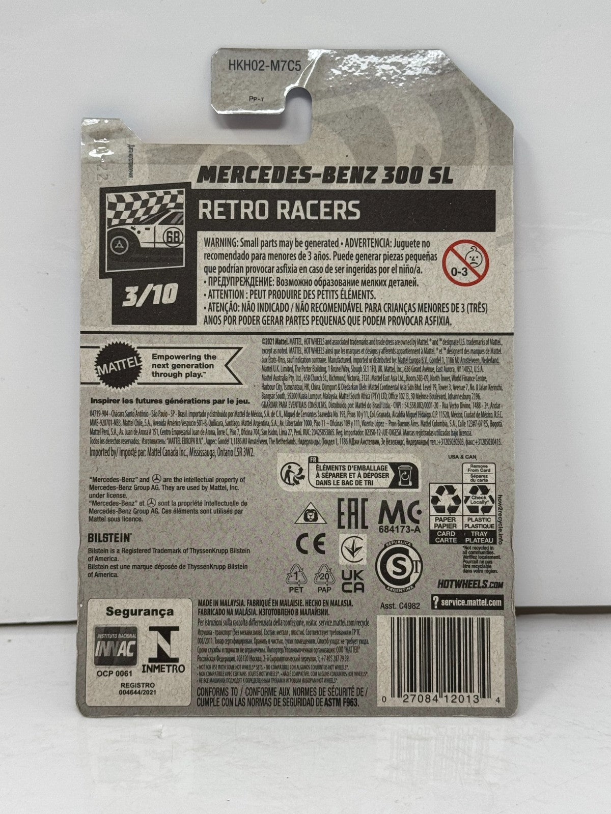 Hot Wheels Retro Racers Mercedes-Benz 300 SL 1:64 Diecast Red
