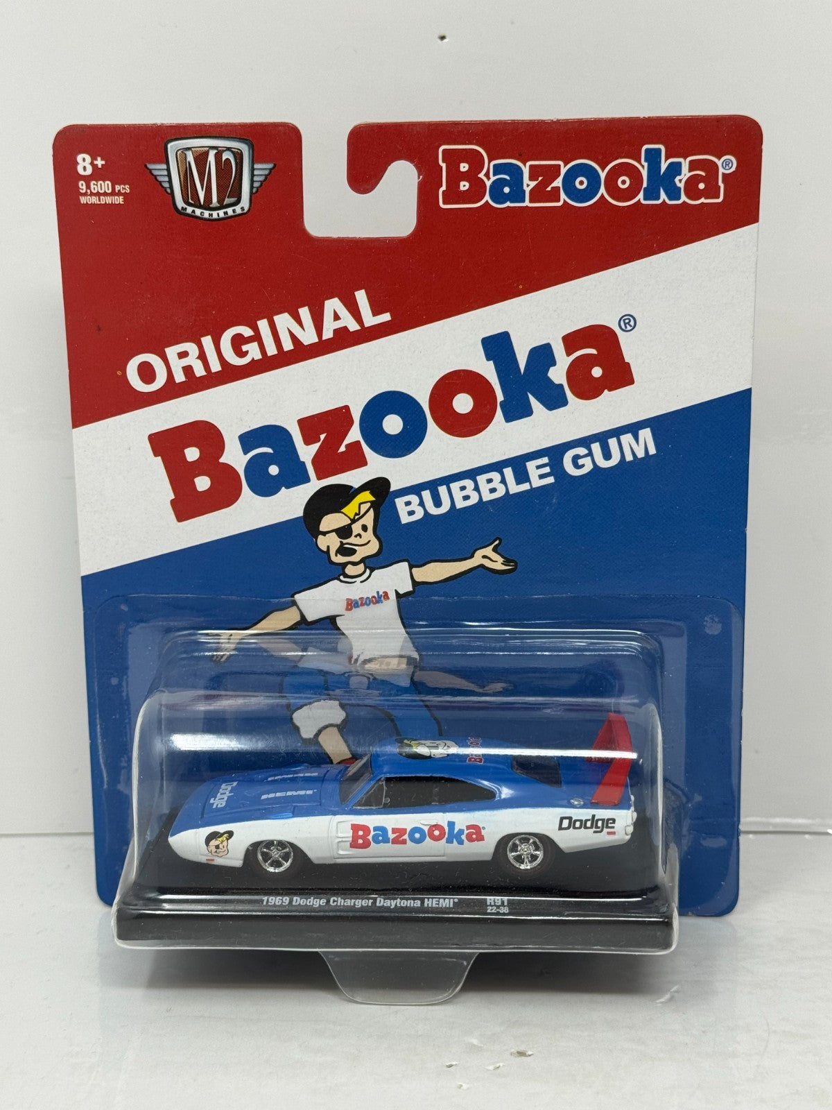 M2 Machines Bazooka Bubble Gum 1969 Dodge Charger Daytona Hemi 1:64 Diecast