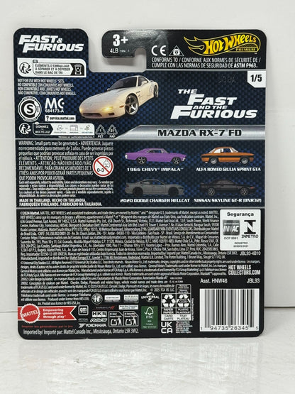 Hot Wheels Premium Fast & Furious Mazda RX-7 FD 1:64 Diecast