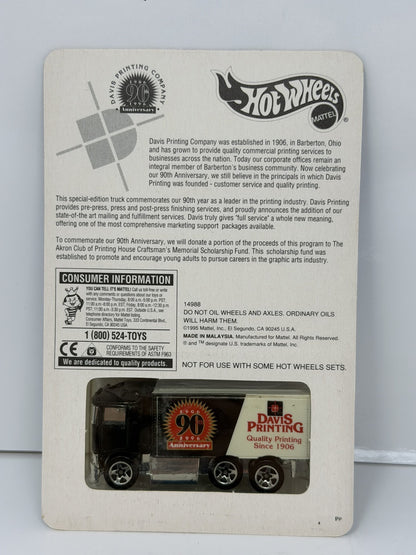 Hot Wheels Davis Printing 90th Anniversary Hiway Hauler 1:64 Diecast