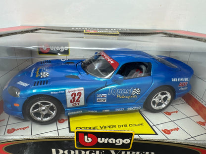 Bburago Dodge Viper GTS Coupe Gold Collection 1:18 Diecast