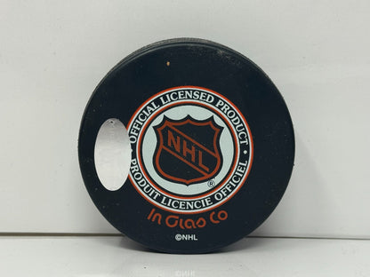 Chris Cuthbert & Greg Millen Maple Leafs Broadcasters Signed Puck Autos