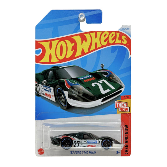 Hot Wheels Then and Now '67 Ford GT40 Mk.IV 1:64 Diecast Black