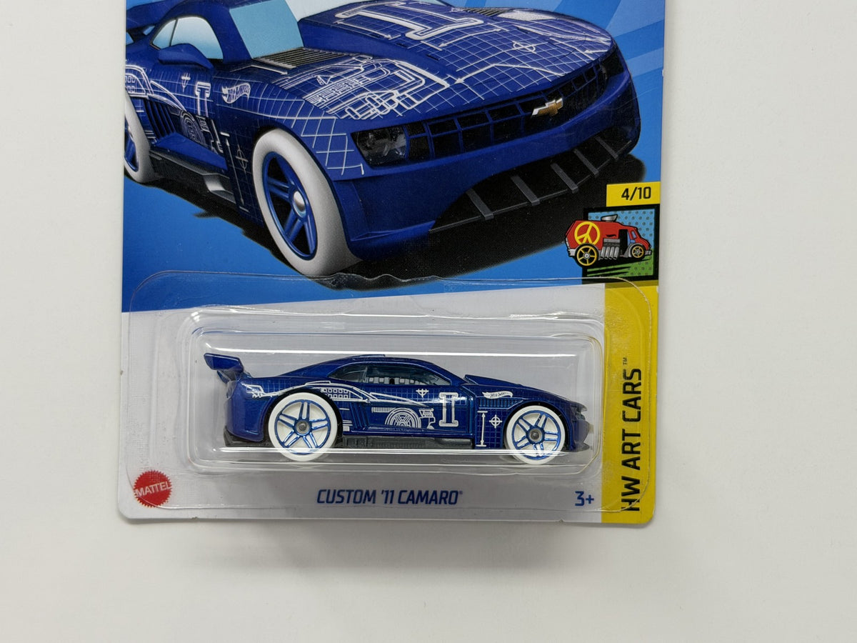 Hot Wheels HW Art Cars Custom 2011 Chevrolet Camaro 1:64 Diecast Blue