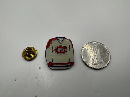 Montreal Canadiens White Jersey NHL Hockey Lapel Pin