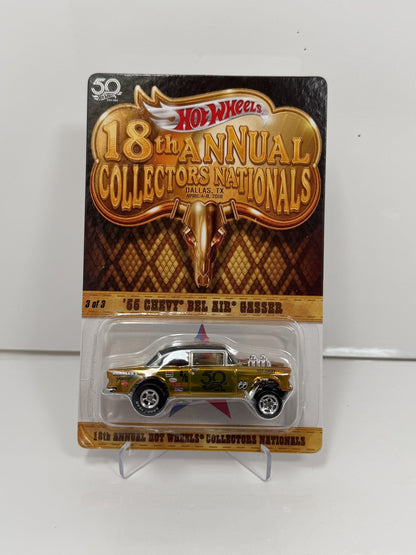 Hot Wheels 2018 18th Collectors Nationals 1955 Chevy Bel Air Gasser 1:64 Diecast
