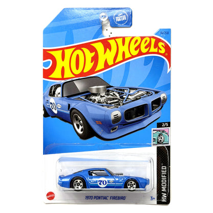 Hot Wheels Modified 1970 Pontiac Firebird 1:64 Diecast Blue US Card