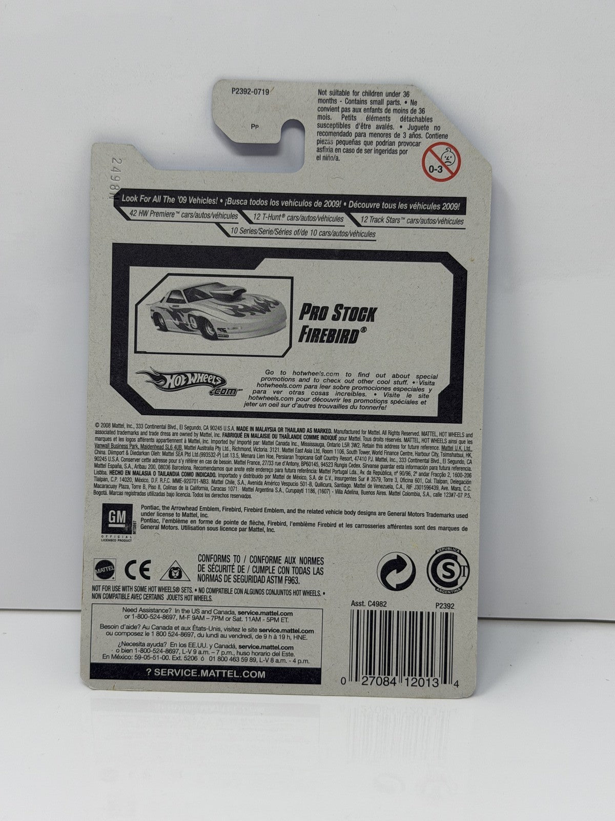 Hot Wheels Racing Pro Stock Firebird 1:64 Diecast White