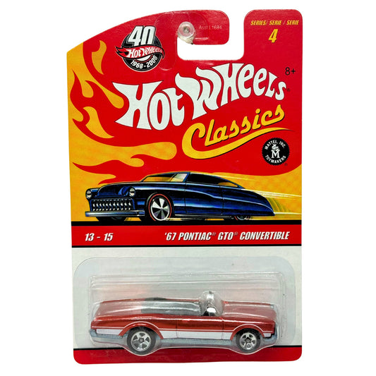 Hot Wheels Classics 1967 Pontiac GTO Convertible Series 4 Muscle Car 1:64 Diecast