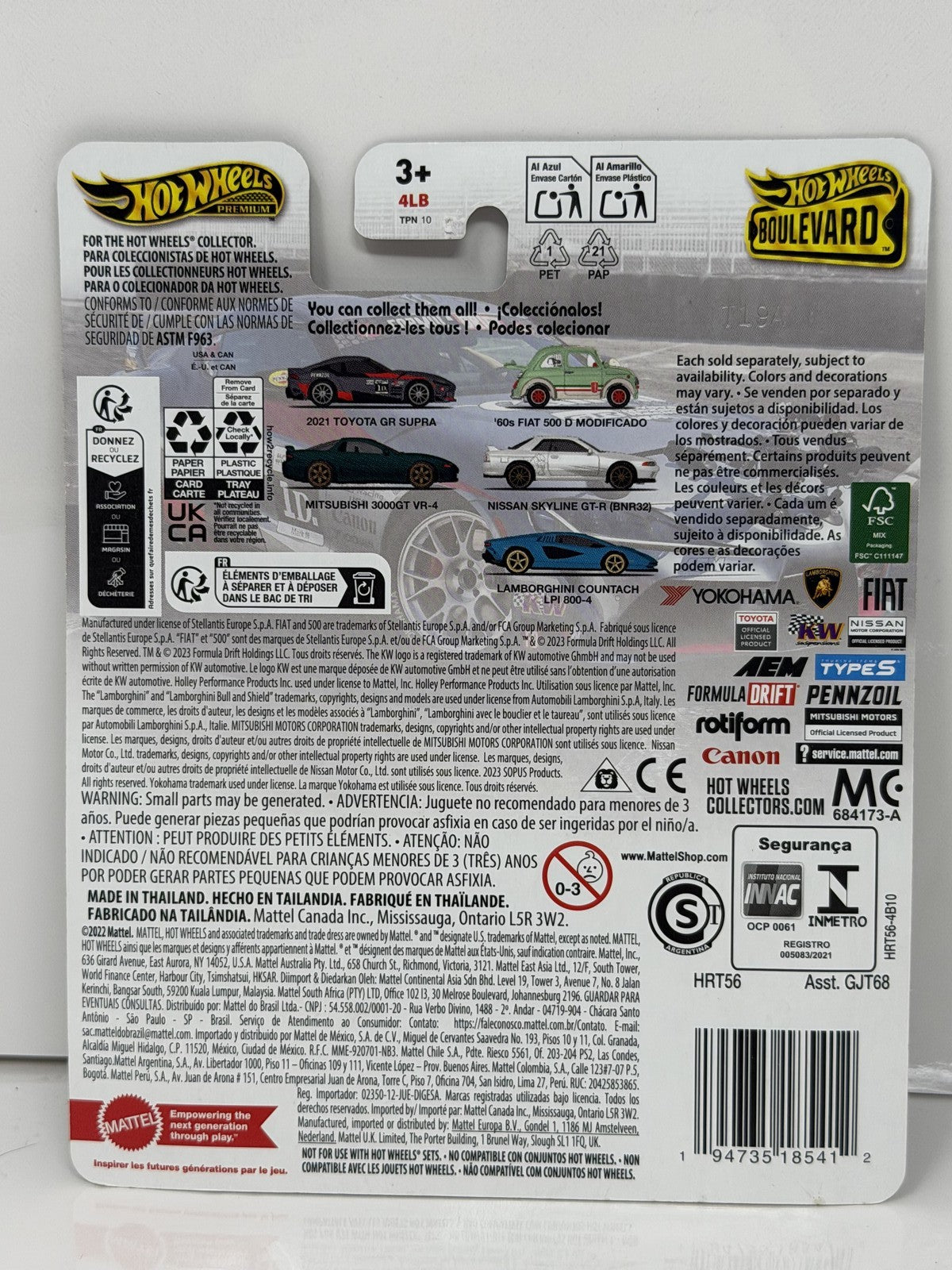 Hot Wheels Premium Boulevard #96 2021 Toyota GR Supra Formula Drift 1:64 Diecast